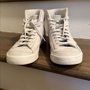 Nike Blazer Mid 77 High-Top Sneakers in Photon Dust Summit White